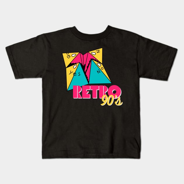 Retro 90’s Style Fashion and Decor Kids T-Shirt by Xtian Dela ✅